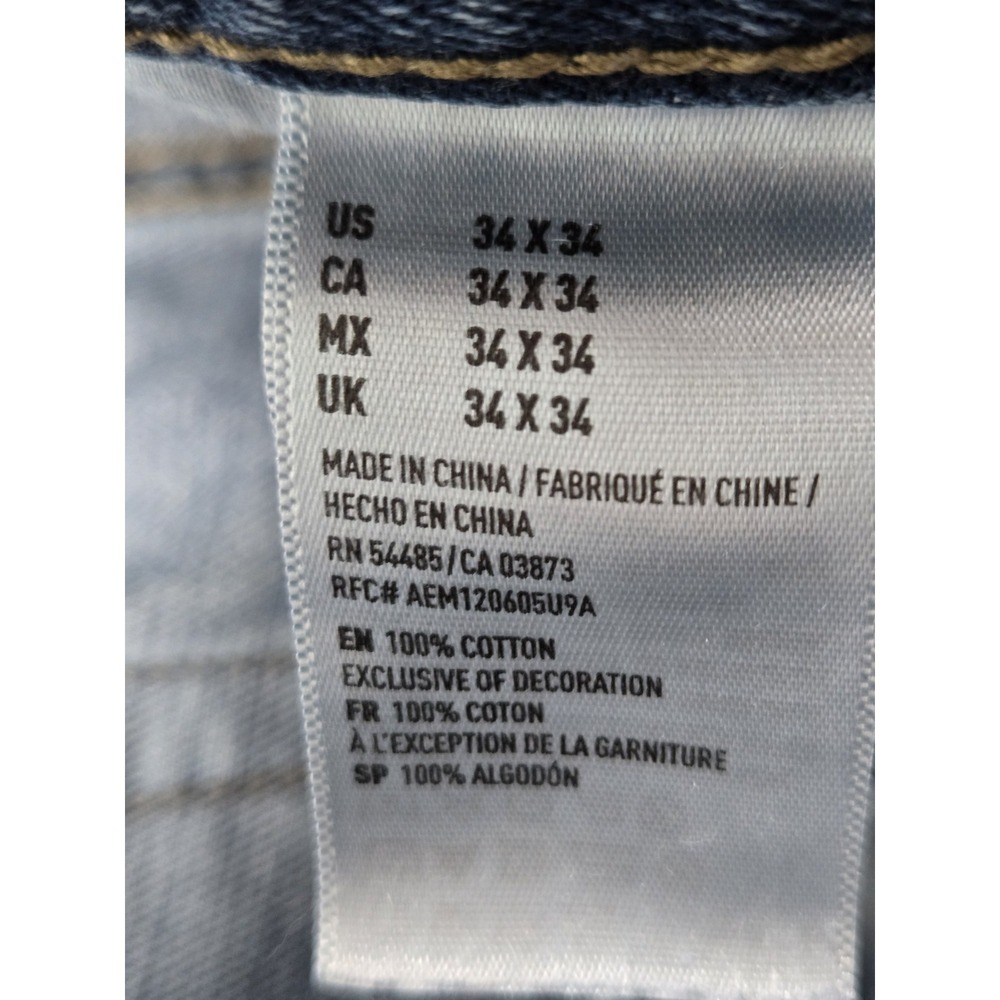 Levi Signatire Men Jean Regular Fit‎ Straight Leg 34x34 measues 34x33 - Picture 7 of 9